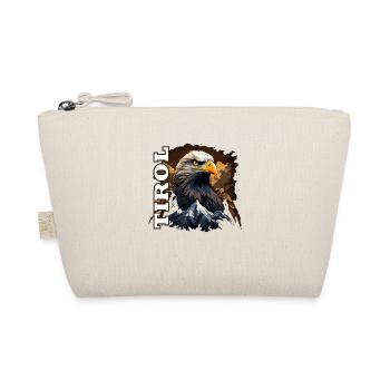 Tirol Design with Tyrolean Eagle & Mountain - Organic Pouch - nature - Front