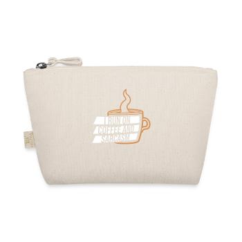 Je cours sur le café et le sarcasme Dicton sarcastique - Trousse biologique - nature - Devant