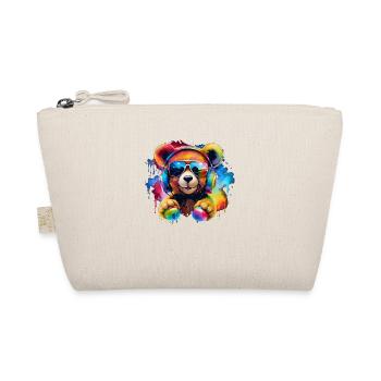 Ours cadeau mignon avec casque, style joueur - Trousse biologique - nature - Devant