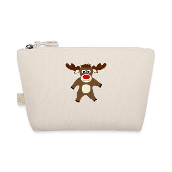 Rentier Elche Geschenkideen Weihnachten - Bio-Täschchen - Natur - Vorne