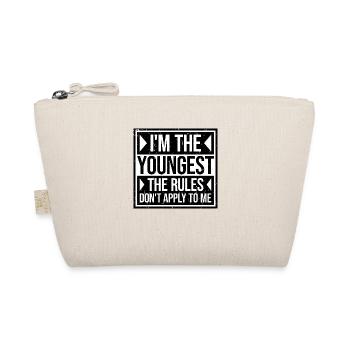 Je suis le plus jeune Les règles ne s’appliquent pas à moi Blague - Trousse biologique - nature - Devant