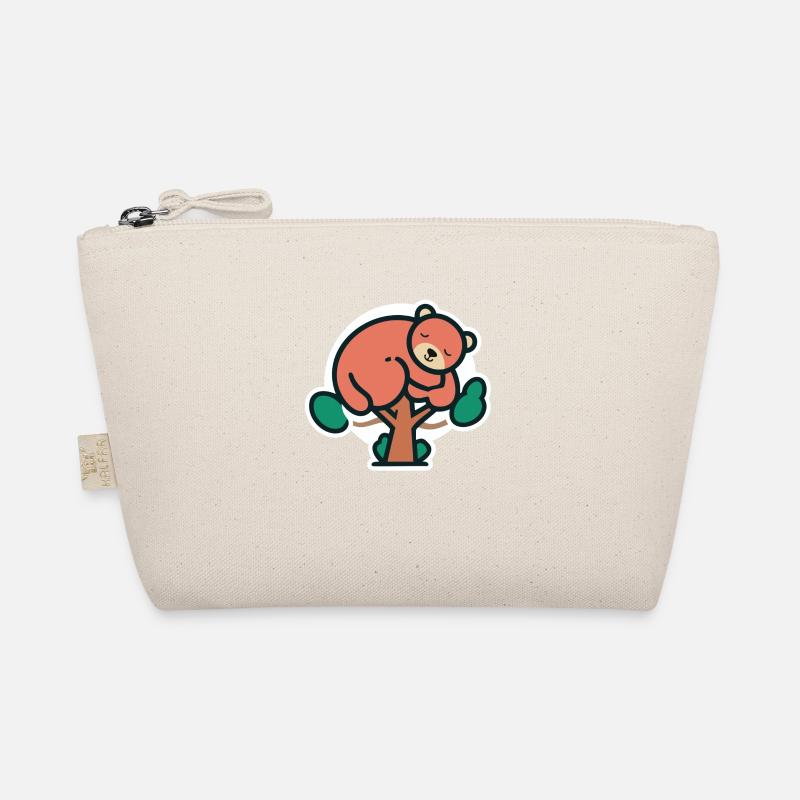 Schlafender Bär auf einem Baum - Bio-Täschchen - Natur