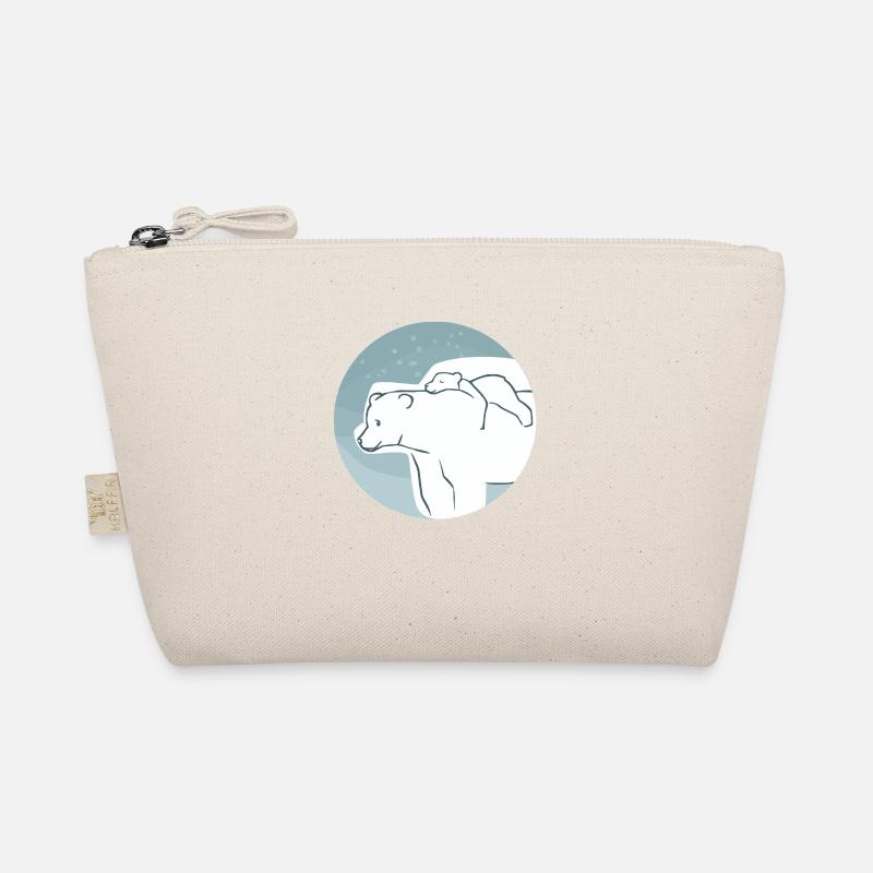 Eisbär mit Jungem Bio-Täschchen