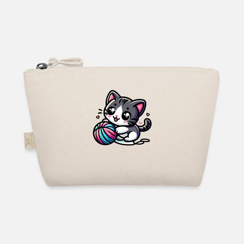 Cute Cat - Organic Pouch - nature