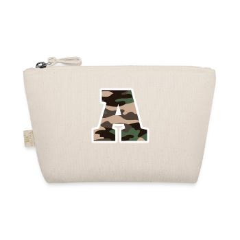 lettre A camouflage militaire-idée cadeau - Trousse biologique - nature - Devant