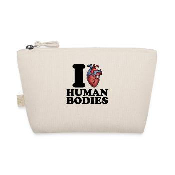 I love human bodies - Organic Pouch - nature - Front