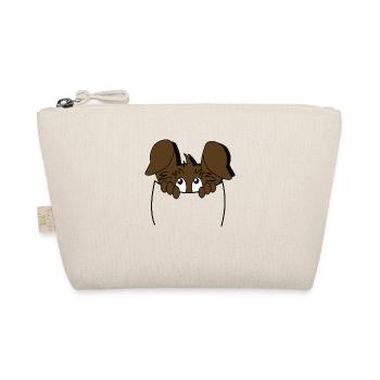 Chien mignon dans une poche, so cute ! - Trousse biologique - nature - Devant
