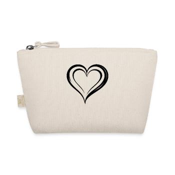 Herz, Liebe, Valentinstag, Symbol - Bio-Täschchen - Natur - Vorne