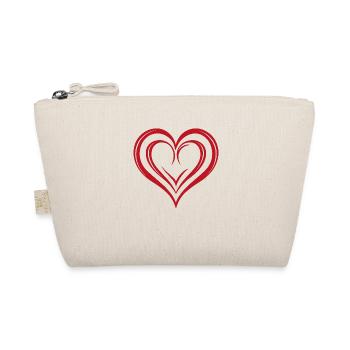 Herz, Liebe, Valentinstag, Symbol - Bio-Täschchen - Natur - Vorne