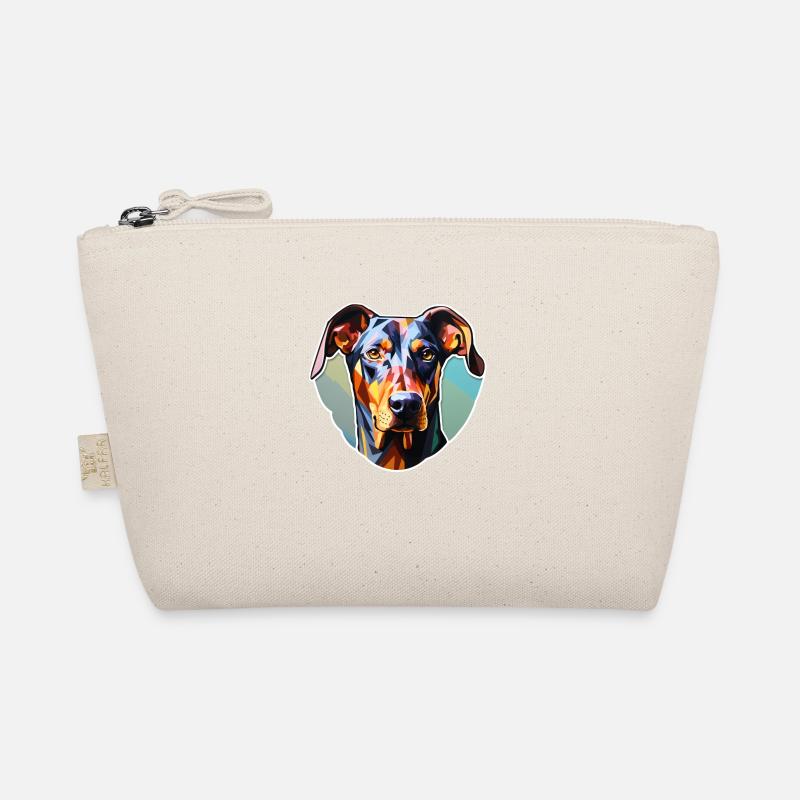 Doberman Pinscher psychedelic Organic Pouch
