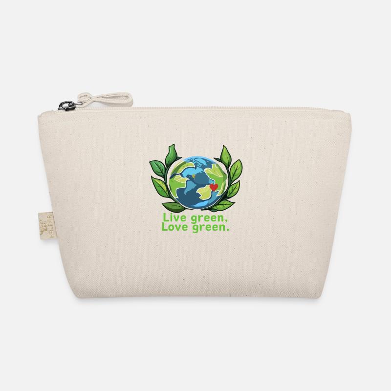 Lebe grün, liebe grün. - Bio-Täschchen - Natur