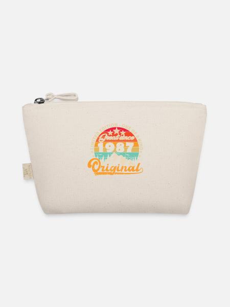 Vintage Born 1987 Geburtstagsgeschenk. - Bio-Täschchen - Natur - Vorne