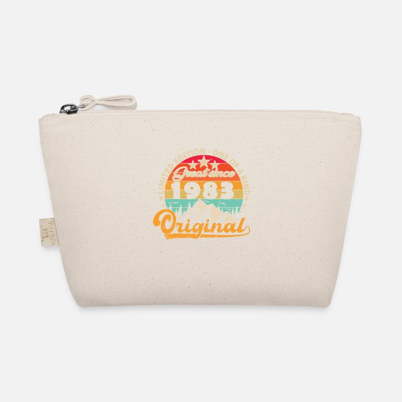 Vintage Born 1983 Birthday Gift. Organic Pouch