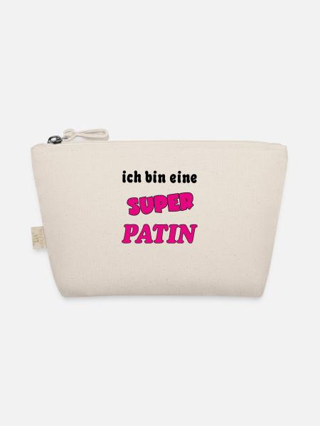 Ich bin eine Super PATIN MARRAINE - Trousse biologique - nature - Devant