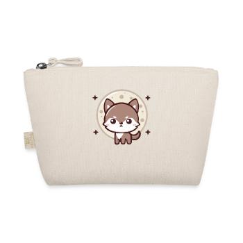 Moonlight Spirit: Chibi Wolf with Moon - Organic Pouch - nature - Front