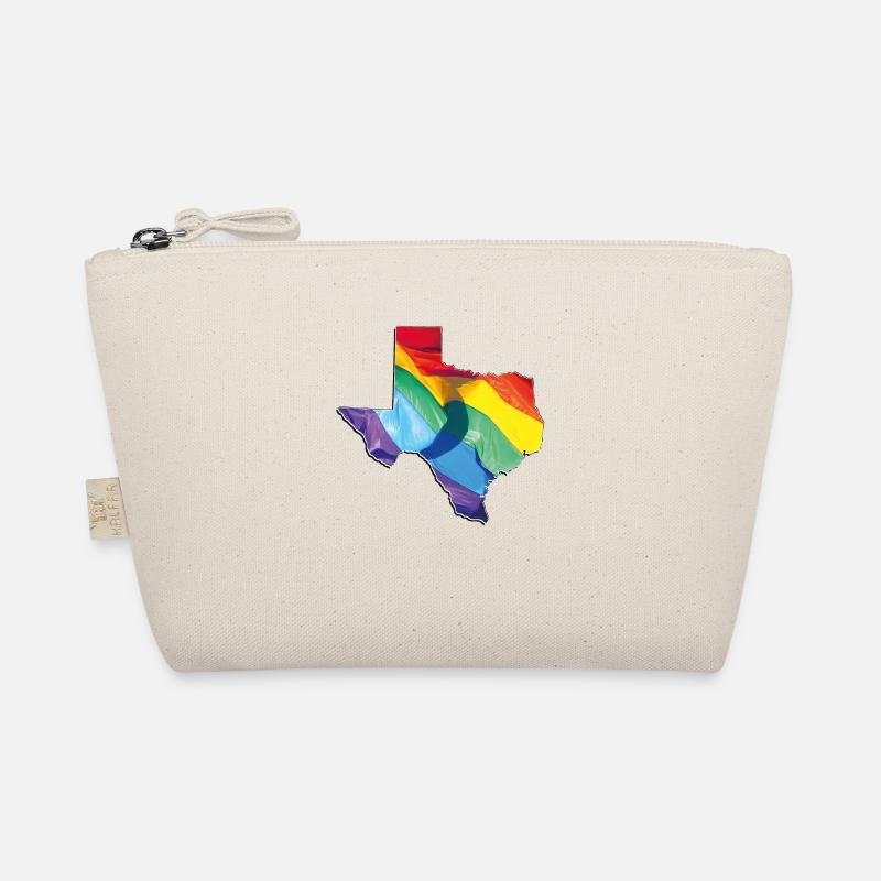 LGBTQ Flag in Texas State Map Organic Pouch