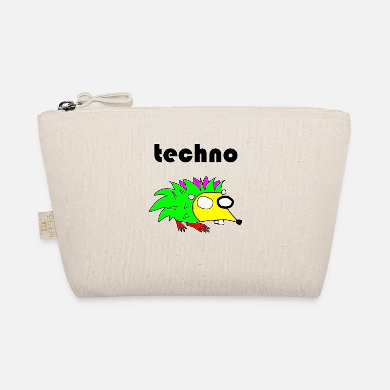 techno igel - Bio-Täschchen - Natur