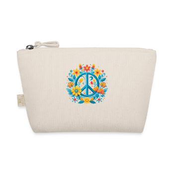 Peace Love 60's 70's Groovy Costume Flowers - Organic Pouch - nature - Front