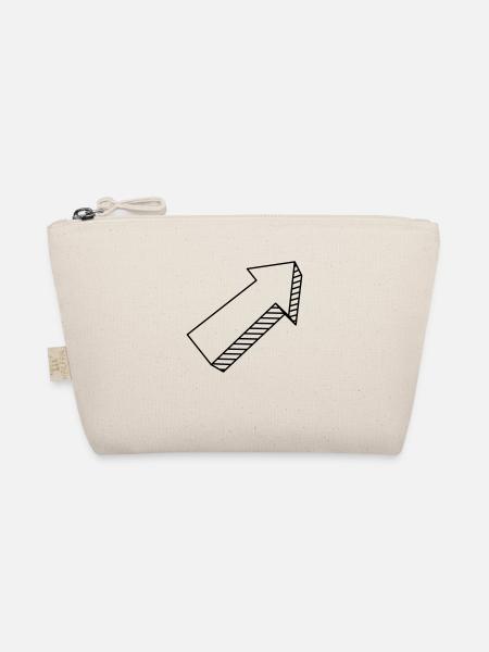 Arrow in 3D - Organic Pouch - nature - Front