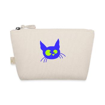 Chat fou plisse les yeux drôles Grimace Fun - Trousse biologique - nature - Devant