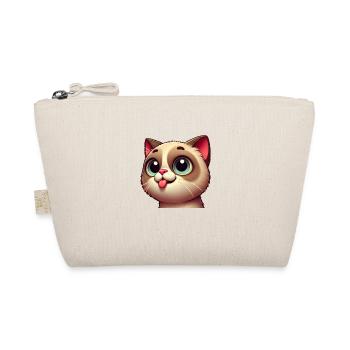 cute cat with big eyes - Organic Pouch - nature - Front