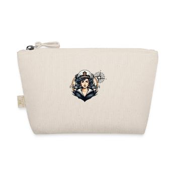 Woman Captain Sailor - Organic Pouch - nature - Front