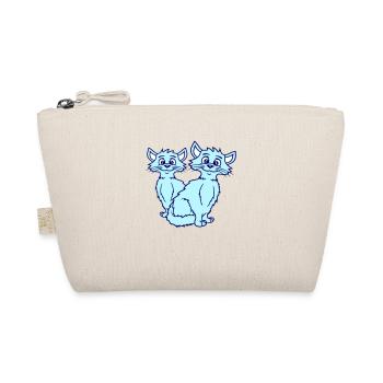 Deux chats heureux 2 amis Couple Équipe Couple - Trousse biologique - nature - Devant