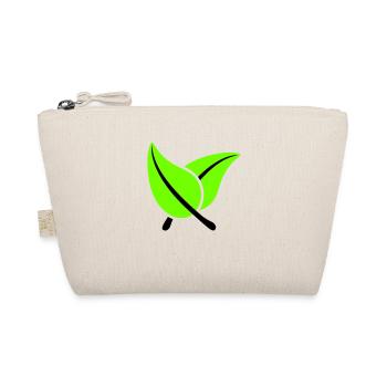 2 Green Beautiful Leaves Eco Spring Summer Nature - Organic Pouch - nature - Front