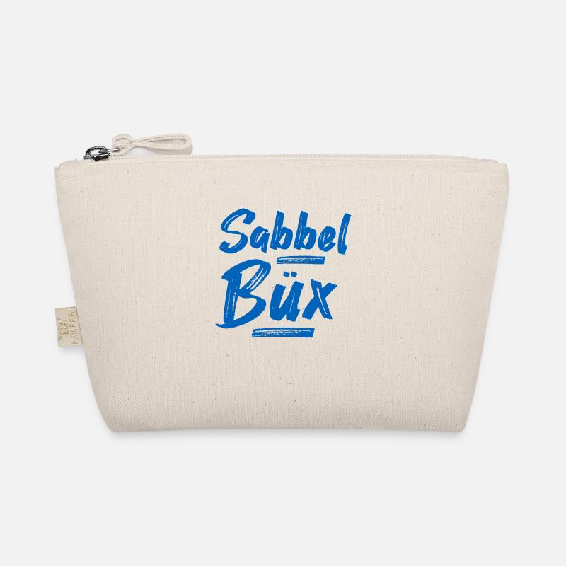 Sabbelbüx Plattdeutsch blau - Bio-Täschchen - Natur