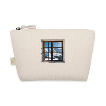 Blick aus dem Fenster Winterlandschaft Berge - Bio-Täschchen - Natur - Vorne