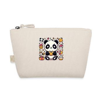 Süßer Panda mit Snacks - Bio-Täschchen - Natur - Vorne