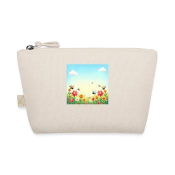 Spring Colourful Insect Parade – Sea of Flowers Sun - Organic Pouch - nature - Front