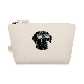 Labrador Hund Hipster Cool Party - Bio-Täschchen - Natur - Vorne