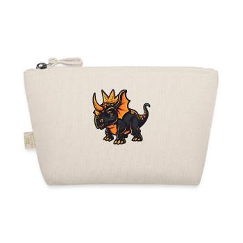 Dinosaur triceratops cartoon crown - Organic Pouch - nature - Front