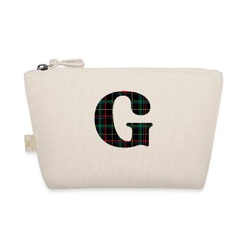 Monogramm g Schottischer Tartan - Bio-Täschchen - Natur - Vorne