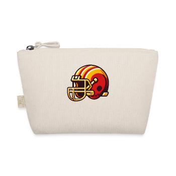 cool american football helmet in red yellow - Organic Pouch - nature - Front