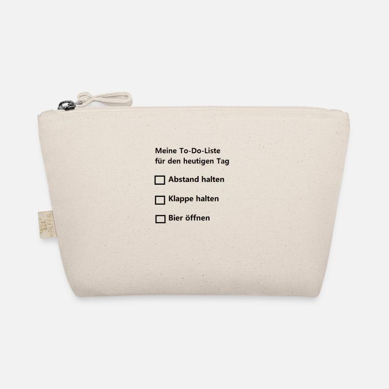 Abstand, Klappe, Bier – To-Do-Liste Bio-Täschchen