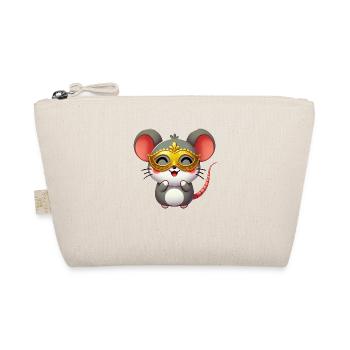 Süße Cartoon Maus Mardi Gras Karneval - Bio-Täschchen - Natur - Vorne