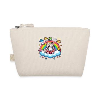Cat reading a book on a cloud - Organic Pouch - nature - Front
