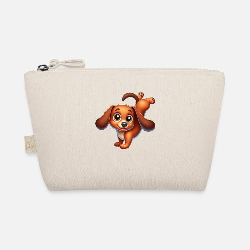 Cute Dachshund Handstand Breakdance Organic Pouch