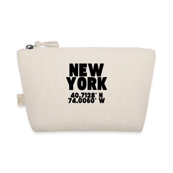 New York - Design avec coordonnées - Trousse biologique - nature - Devant
