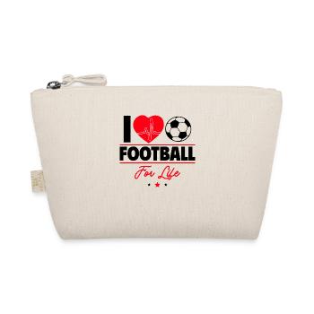 I love football for life - Organic Pouch - nature - Front