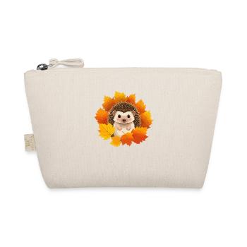 Hedgehog and leaves - Organic Pouch - nature - Front