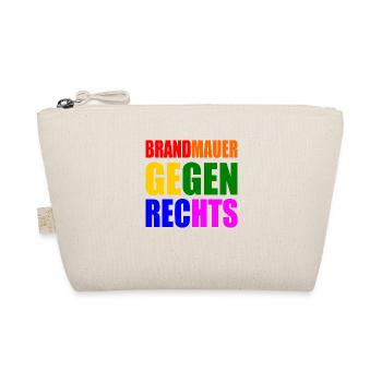 brandmauer gegen rechts - Bio-Täschchen - Natur - Vorne