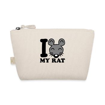 J’adore mon rat texte disant souris mignon petit rat - Trousse biologique - nature - Devant