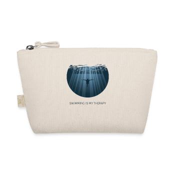 Swimming is My Therapy – Swimming & Relaxation - Organic Pouch - nature - Front