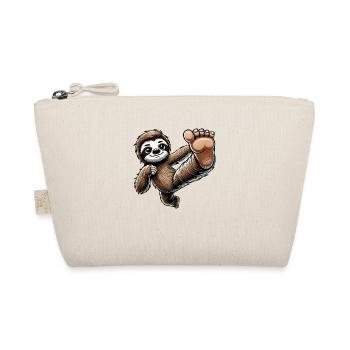 Sloth Karate Master Kicks Sport Arts - Organic Pouch - nature - Front