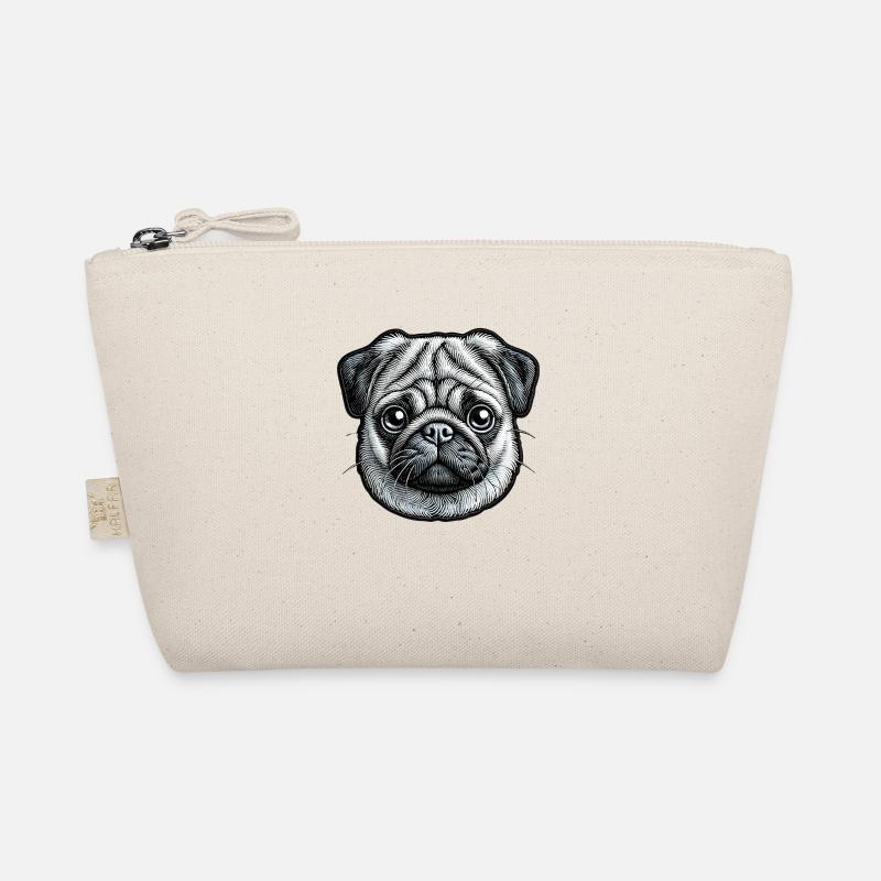 Mops – süß und gesellig Bio-Täschchen