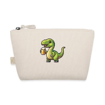 Dinosaurier brontosaurus Pixel Bier - Bio-Täschchen - Natur - Vorne