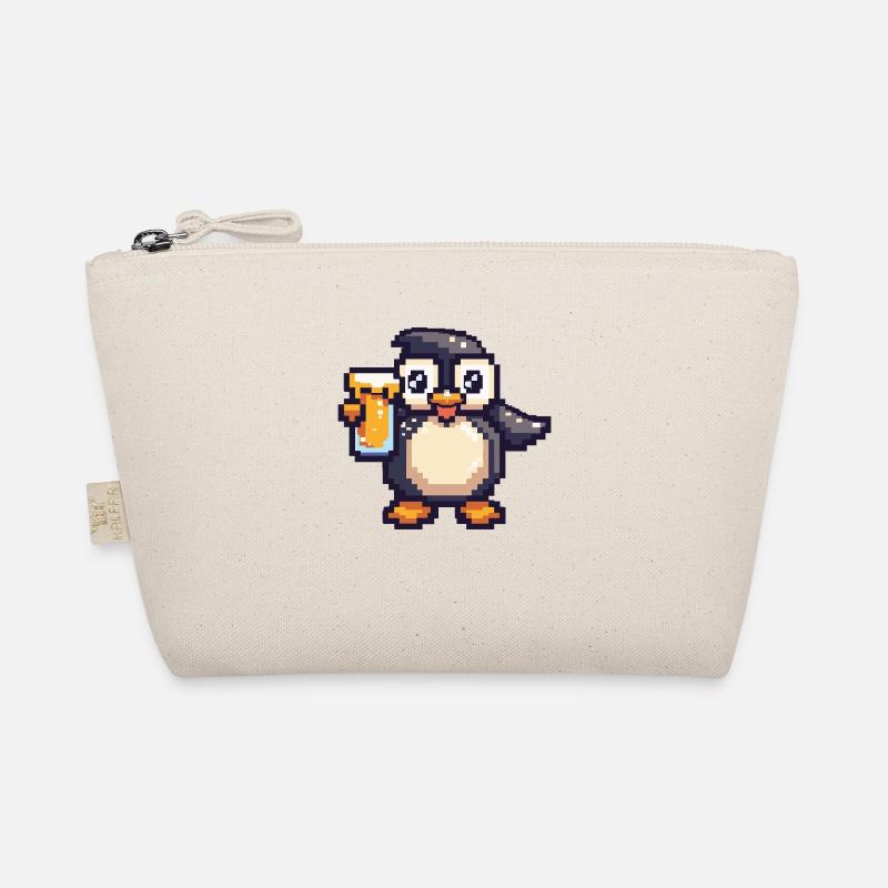 Pinguin Pixel Bier Bio-Täschchen